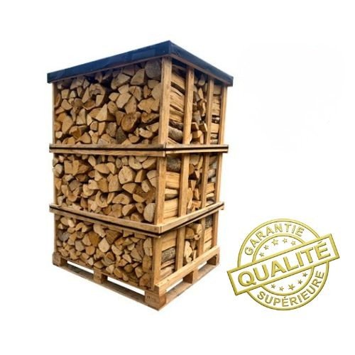 Palette Brennholz 1m zum selber Ablängen – 2 Raummeter – Qualität H1 G1