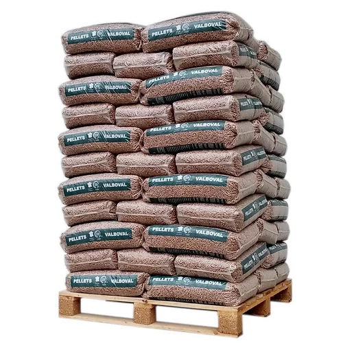 Französische Holzpellets Valboval Premium – Palette 975kg (65 Säcke)